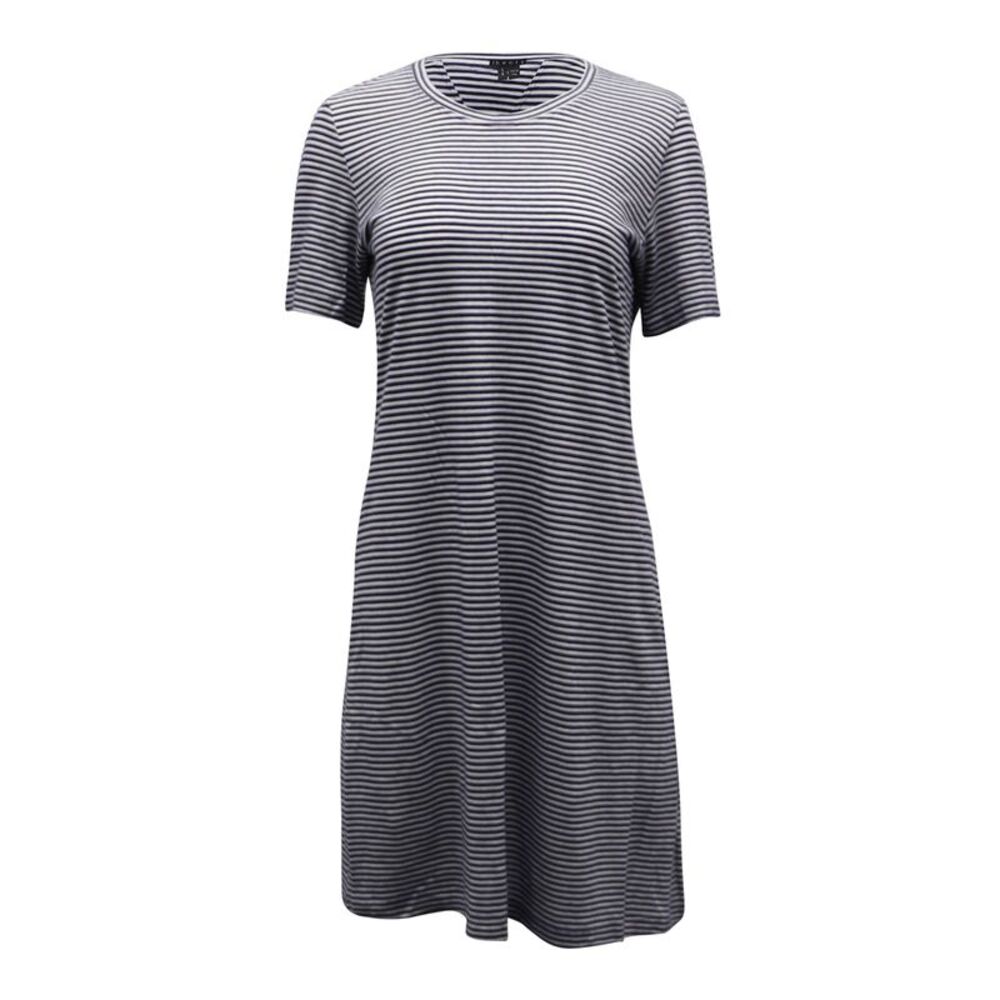 Theory Striped T-Shirt Dress in Multicolor Cotton